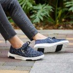 OrthoComfoot Womens Orthopedic Slip-On Shoes for Plantar Faciitis, Arch Support Fashion Sneakers for Working, Lady Good Cushion Loafers, Stylish Lifestyle Shoes Size 10