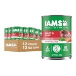 Iams Proactive Health Wet Dog Food, Lamb Chunks in Gravy, 13 oz., Pack of 12