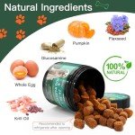 Multivitamin Chews for Dogs Vitamins Supplements Treats with Glucosamine Chondroitin for Dog Immunity Mobility Energy Heart Health Pet Skin and Coat Allergy Hip Joint Support Gut Digestion 120 Counts