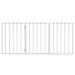 PETMAKER Pet Gate – Dog Gate for Doorways, Stairs or House– Freestanding, Folding, Accordion Style, Wooden Indoor Dog Fence (24-Inch, White)