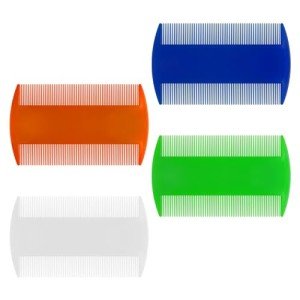 Jegtew 4 Pack Double sided Pet Combs,Fine Tooth Comb, Grooming Flea Tick Lice Dandruff Removal Fine Tooth Hair Combs for Cats Dogs Puppy