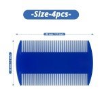 Jegtew 4 Pack Double sided Pet Combs,Fine Tooth Comb, Grooming Flea Tick Lice Dandruff Removal Fine Tooth Hair Combs for Cats Dogs Puppy
