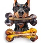 Anoodi Dog Chew Toys for Aggressive Chewers, 2Pack Indestructible Nylon Tough Large Dog Toys for Small Medium Dog, Durable Interactive Dog Bone Chew Toy to Keep Them Busy, Real Beef&Bacon Flavor