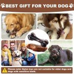 Anoodi Dog Chew Toys for Aggressive Chewers, 2Pack Indestructible Nylon Tough Large Dog Toys for Small Medium Dog, Durable Interactive Dog Bone Chew Toy to Keep Them Busy, Real Beef&Bacon Flavor