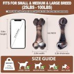 Anoodi Dog Chew Toys for Aggressive Chewers, 2Pack Indestructible Nylon Tough Large Dog Toys for Small Medium Dog, Durable Interactive Dog Bone Chew Toy to Keep Them Busy, Real Beef&Bacon Flavor