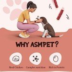 ASMPET Dog Treats for Medium Dogs, Chicken Jerky Wrapped Rawhide Sweet Potato Dog Chews Long Lasting High Protein Low Fat Healthy Grain-Free Chicken Jerky Dog Treats Large Breed Small Dogs（6pcs）