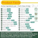 Multivitamin Chews for Dogs Vitamins Supplements Puppy Treats with Glucosamine Chondroitin for Dog Immunity Mobility Energy Heart Health Pet Skin and Coat Allergy Hip Joint Support Gut Digestion