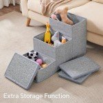 ChiXnuggle Dog Stairs for Bed and Couch - 17" H, 3 Step Portable Dog Steps with Detachable Mats & Storage, Foldable Pet Steps for Small Medium or Large Dogs Puppy, Grey