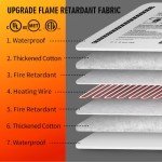 Rest-Eazzzy Cat Heating Pad, Cat Bed with Removable Cover Heated Cat Bed 5 Level Timer and 5 Level Temperature, Cat Beds for Indoor Warming Mat for Cat Dog (Heat pad, Pure-Blue,M)