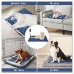 Rest-Eazzzy Cat Heating Pad, Cat Bed with Removable Cover Heated Cat Bed 5 Level Timer and 5 Level Temperature, Cat Beds for Indoor Warming Mat for Cat Dog (Heat pad, Pure-Blue,M)
