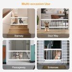 Extra Wide Pressure-Mounted Dog Gate for Indoors