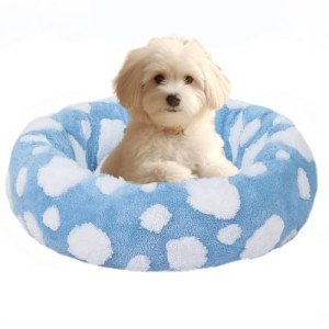 Cozy Small Dog and Cat Bed - Washable Blue