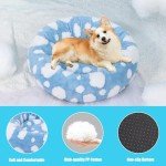 Cozy Small Dog and Cat Bed - Washable Blue