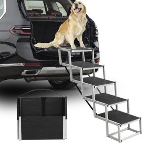 Foldable Dog Stairs for Large Breeds - 5 Steps