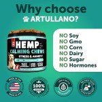 Artullano Hemp Calming Chews for Dog Anxiety Relief
