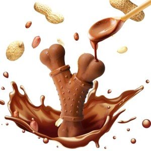 Peanut Butter Nylon Chew Bone for Aggressive Chewers