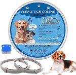 Adjustable Flea and Tick Collar for Dogs - 2 Pack