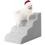 Curved 4-Step Dog Stairs for Small Pets