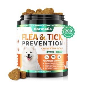 Natural Flea and Tick Chewables for Dogs - 200 Treats