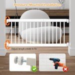 Adjustable Metal Dog Gate for Doorways & Stairs