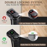 Rengue 140 Inch Retractable Baby Gates, Extra Wide Baby Gates for Large Openings, Mesh Dog Gate Retractable, Safety Gates for Kids or Pets, Extra Long Baby Gates for Stairs Doorway (Black, 140 ")