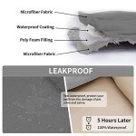 Easy-Going 100% Waterproof Dog Bed Cover Reversible Leak Proof Couch Cover Washable Sofa Cover Furniture Protector Blanket for Pets Kids Children Dog Cat (68x86 Inch, Gray/Light Gray)