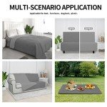 Easy-Going 100% Waterproof Dog Bed Cover Reversible Leak Proof Couch Cover Washable Sofa Cover Furniture Protector Blanket for Pets Kids Children Dog Cat (68x86 Inch, Gray/Light Gray)