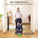 Rengue 140 Inch Retractable Baby Gates, Extra Wide Baby Gates for Large Openings, Mesh Dog Gate Retractable, Safety Gates for Kids or Pets, Extra Long Baby Gates for Stairs Doorway (Black, 140 ")