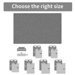 Easy-Going 100% Waterproof Dog Bed Cover Reversible Leak Proof Couch Cover Washable Sofa Cover Furniture Protector Blanket for Pets Kids Children Dog Cat (68x86 Inch, Gray/Light Gray)