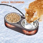 AFDUV Pet Heating Pads for Cats & Dogs Outdoor, 17.7x17.7inch Puppy Cat Heating Pad Bed Outdoor Waterprooof, Heated Cat Bed Outdoor, Heated Pet Mat, Heated Dog Blanket, Gifts for Cats Puppy