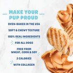 Shameless Pets Dog Training Treats, Bone Broth Chews (Peanut Butter Bliss) - Natural & Healthy Puppy Dog Treats - Soft Training Treats for Dogs with Naturally Occurring Collagen - Medium Dog Treats