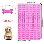 Dog Bone Silicone Mold, 2 PCS Mini Dog Treat Molds, 212 Cavity Non-Stick Gummy Bear Mold for Chocolate, Fondant, Candy, Biscuits, Cookie, Jelly and Dog Training Commands Concept