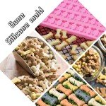 Dog Bone Silicone Mold, 2 PCS Mini Dog Treat Molds, 212 Cavity Non-Stick Gummy Bear Mold for Chocolate, Fondant, Candy, Biscuits, Cookie, Jelly and Dog Training Commands Concept