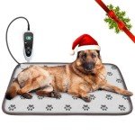 GOLOPET Large Dog Heating Pad 34x21in Waterproof Pet Heating Pad for Dogs Smart Thermostat Switch, Whelping Supplies Heated Dog Bed,Adding Wire Rope Wires Puppy Heating Pad Mat-Whelping Box for Dogs