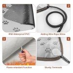 GOLOPET Large Dog Heating Pad 34x21in Waterproof Pet Heating Pad for Dogs Smart Thermostat Switch, Whelping Supplies Heated Dog Bed,Adding Wire Rope Wires Puppy Heating Pad Mat-Whelping Box for Dogs