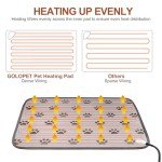 GOLOPET Large Dog Heating Pad 34x21in Waterproof Pet Heating Pad for Dogs Smart Thermostat Switch, Whelping Supplies Heated Dog Bed,Adding Wire Rope Wires Puppy Heating Pad Mat-Whelping Box for Dogs