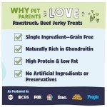 Pawstruck Premium Beef Jerky Dog Treat Chews, Medium 4"-6" Strips - Hip Joint Health Naturally Rich in Glucosamine & Chondroitin No Added Preservatives - 25 Count (Pack of 1) - Packaging May Vary