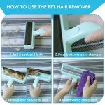Pet Hair Remover Roller - Lint Roller for Pet Hair, Reusable Cat & Dog Hair Remover for Furniture, Couch, Bed, Car Seat, Carpet (Blue)