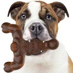 Clawtastic Indestructible-Dog-Toys-for-Aggressive-Chewers - Real Bacon Flavor Durable Tough Dog Bone Chew Toy for Medium/Large Breed Dogs,Dog Toys to Keep Them Busy