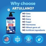 Omega 3 Fish Oil for Dogs - Better Than Salmon Oil for Dogs - Dog Fish Oil - Fish Oil Liquid for Pets EPA DHA - Skin and Coat Food Supplement for Dogs - Allergy, Itch, Shedding, Dry Skin, Joints