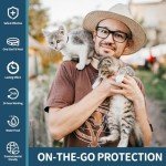 Flea Collar for Cats, 4 Pack Cat Flea and Tick Collar 32 Months Cat Flea and Tick Prevention Collars, Waterproof Adjustable Cats Flea Collar Kitten, Tick and Flea Treatment Collar for Cat, Black Grey