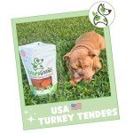 Nature Gnaws USA Turkey Tenders (1Lb) - Delicious Grain-Free Dog Treats for Small, Medium & Large Breeds - Natural Jerky Chews for Dogs.
