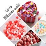 Mini Heart Silicone Mold, 2 PCS Dog Treat Molds, 296 Cavity Non-Stick Gummy Bear Mold for Chocolate, Fondant, Candy, Biscuits, Cookie, Jelly and Dog Training Commands Concept