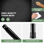 PVY XL Elevated Cooling Outdoor Dog Bed - Raised Dog Cots Beds for Large Dogs, Portable Indoor & Outdoor Pet Hammock Bed with Skid-Resistant Feet, Frame with Breathable Mesh, Black, 49 inches