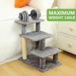 Woochpet Pet Stairs,Cat Scratching Post Cat Steps for High Beds or Sofas,Designed for Indoor Small Cats, Kittens and Dogs, 3 Steps