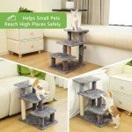 Woochpet Pet Stairs,Cat Scratching Post Cat Steps for High Beds or Sofas,Designed for Indoor Small Cats, Kittens and Dogs, 3 Steps