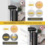 HomeHarbor 2-in-1 Retractable Baby Gates - Premium Punch Free and Drilling Both, Retractable Dog Gate 33" Tall 55" Wide - Mesh Baby Gate for Doorways, Stairs, Hallways, Indoor & Outdoor - Black