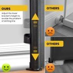 HomeHarbor 2-in-1 Retractable Baby Gates - Premium Punch Free and Drilling Both, Retractable Dog Gate 33" Tall 55" Wide - Mesh Baby Gate for Doorways, Stairs, Hallways, Indoor & Outdoor - Black