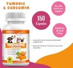 Tumeric and Curcumin for Dogs - 180 Count Tablet Treats – Helps Shedding, Skin Allergy, Itch and Dry Skin Relief, Hot Spots - Joint Health - Skin and Coat Supplement - Salmon Oil - Duck Flavor