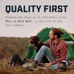 Wild Wolf 12-inch Angus Bully Sticks (8 Ounces) Healthy, All-Natural, Long-Lasting Dog Chew Bones - Odor-Free - Mixed Thickness